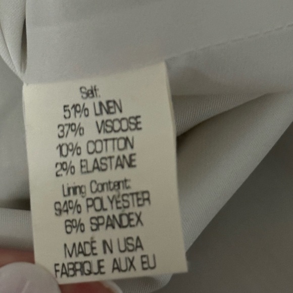 Theory Pin Stripe Linen Blend Blazer 4 - Picture 3 of 4